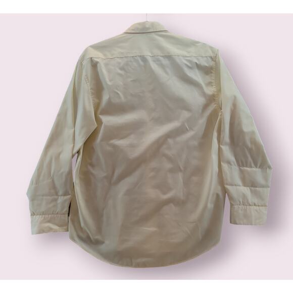 VTG Las Olas Shirt L Yellow White Tropical Fish Embroidered GUC See Photos - Picture 2 of 9